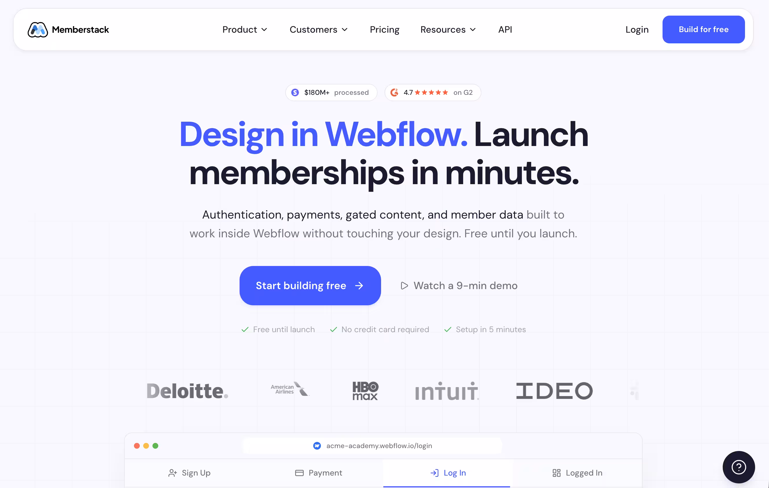 Memberstack — built in Ship Studio